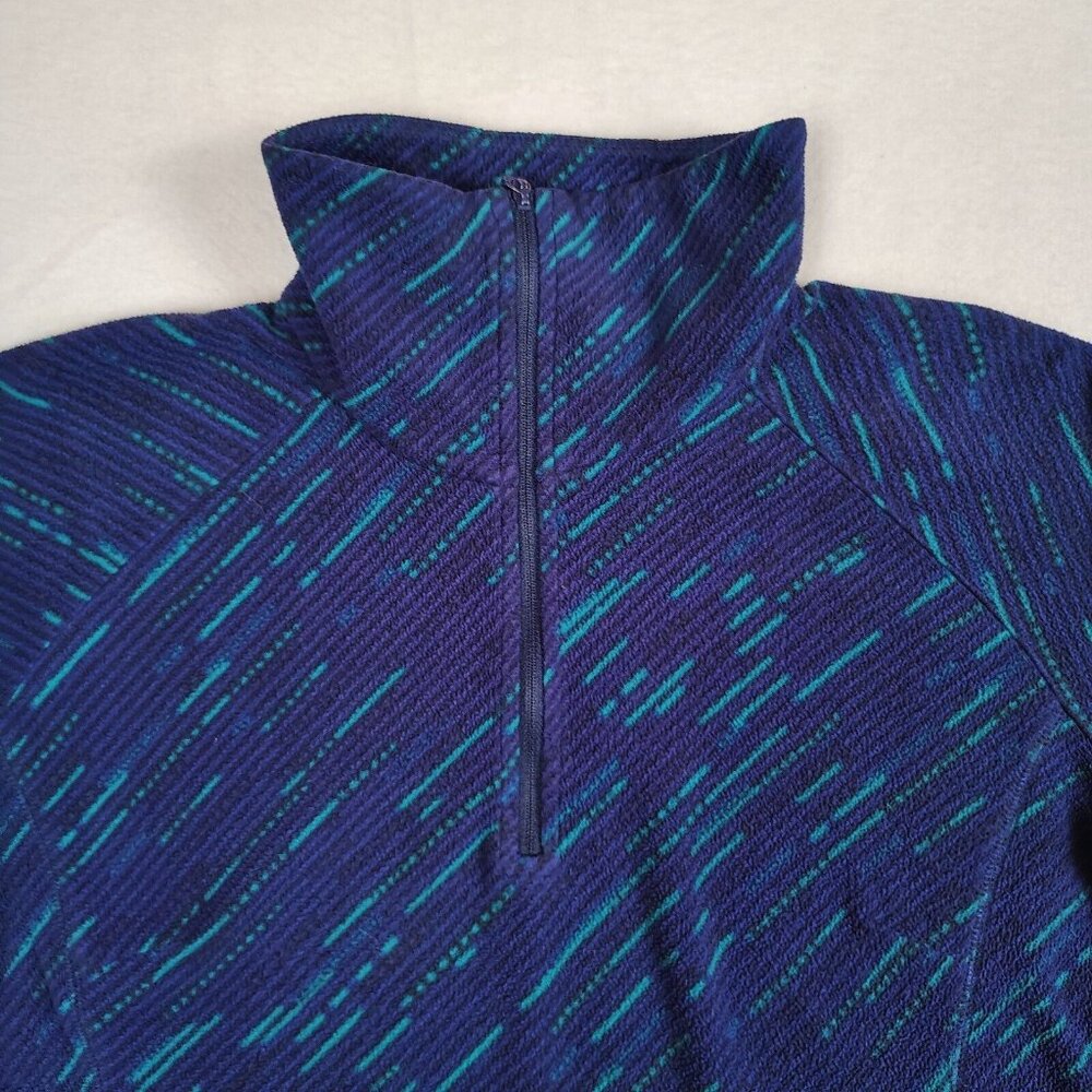 Vintage Columbia Fleece Pullover 1/4 Zip Blue Dash Sweatshirt Women's Sz M - Picture 3 of 10
